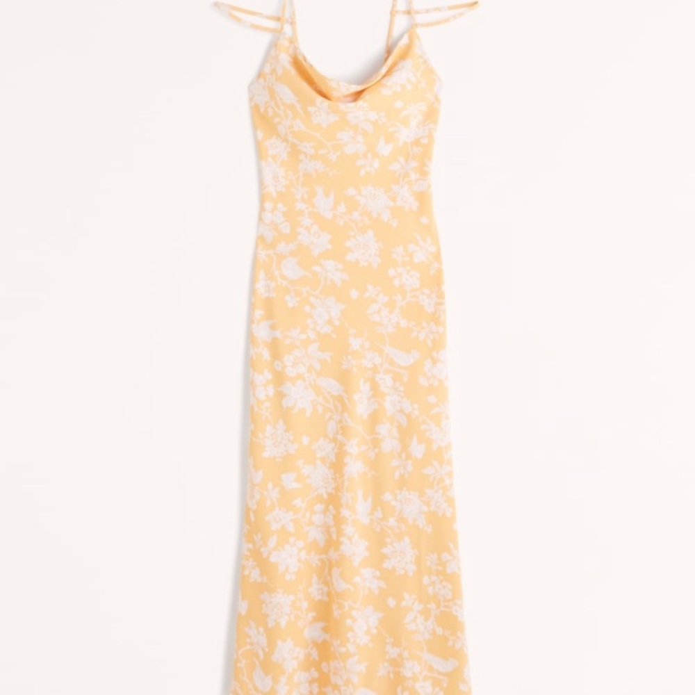 Abercrombie cowl neck slim midi dress